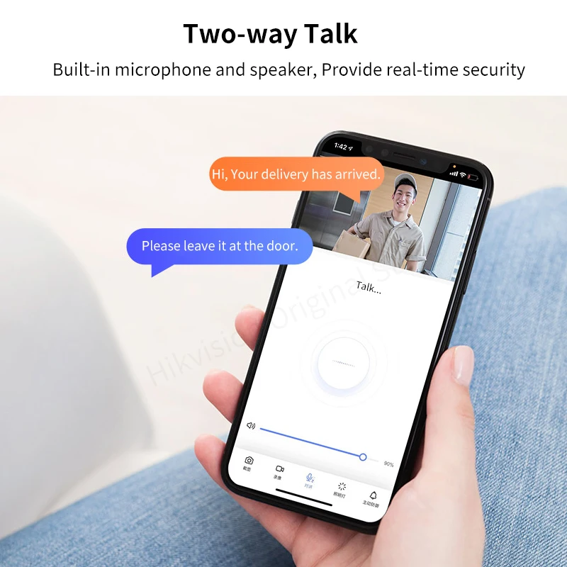 Imagem -05 - Hikvision 1080p Wifi Vídeo Porteiro Casa Inteligente Poe Campainha Câmera Cartão & App Desbloquear Estação de Porta à Prova Impermeável Água Ds-kv6113-wpe1 c