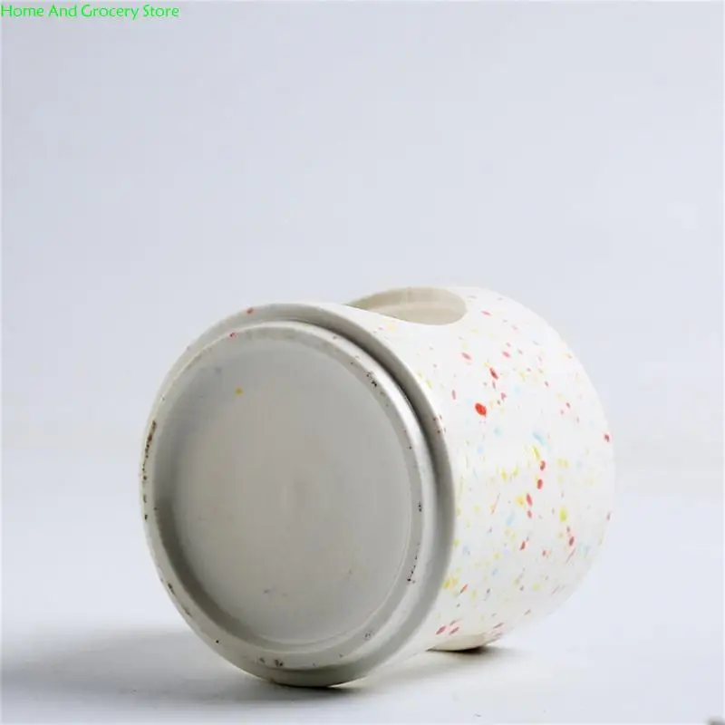

0XXA Colorful Dots Ceramics Oil Burners Aromas Lamp with Tealight Holder and Removable Bowl for Home Fragrances Diffusions