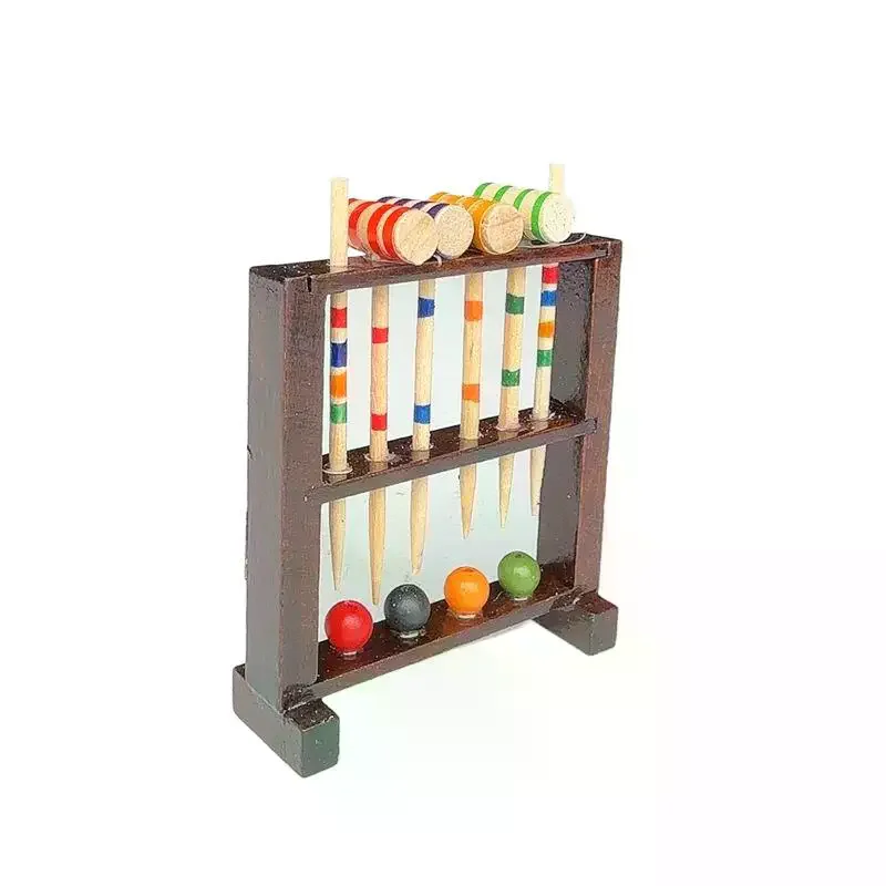 1/12 Poppenhuis Simulatie Houten Kroket Stand Model Meubels Accessoires Voor Poppenhuis Decor Kids Fantasiespel Speelgoed Gift