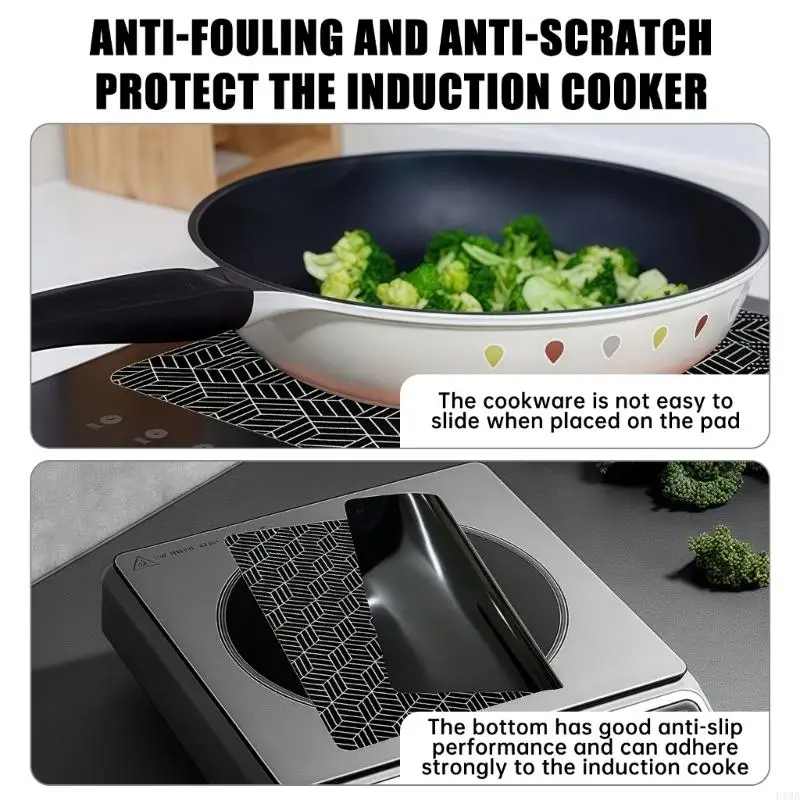 F19B Kitchen Countertops Protections Mats For Induction Stove Heat Resistant Silicone Construction With Nonslip Bottom Easy