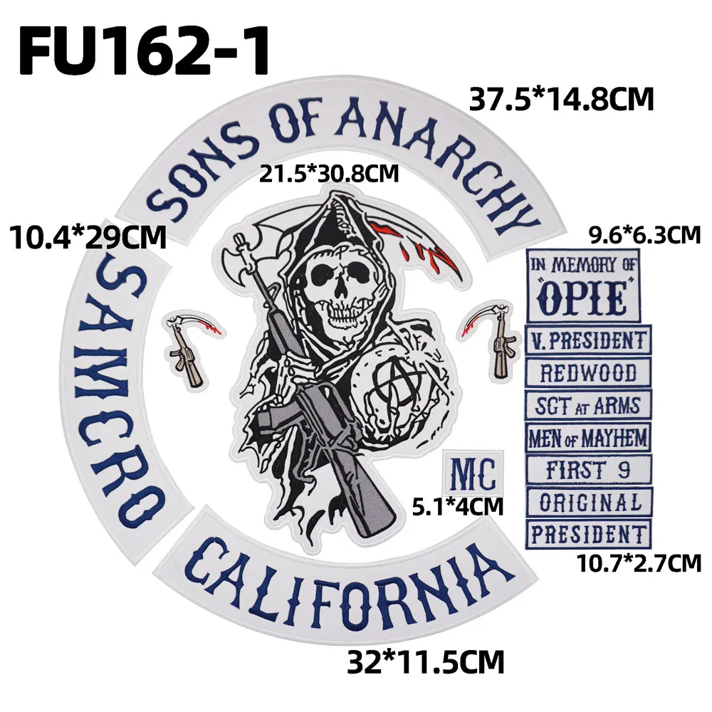 FU159-FU166 MAYANS NORTHERN CALI podkład haftowana naszywka punk naszywka rowerzysty naszywki na ubrania akcesoria odzieżowe odznaka