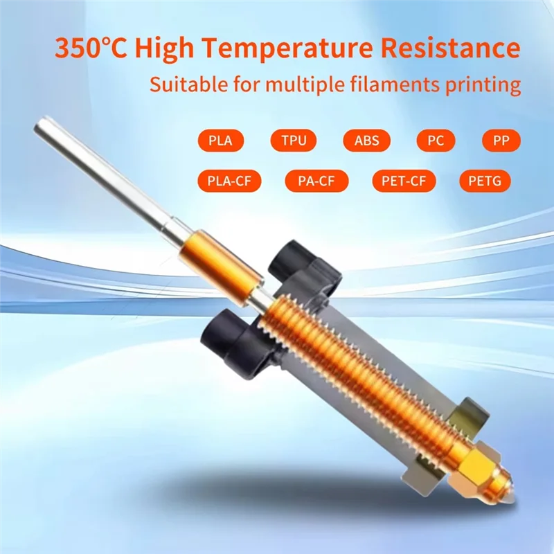 A34M-Hotend Kit Forcreality K2 Plus Hotend Kit Fork2 Plus طابعة ثلاثية الأبعاد مقاومة درجات الحرارة العالية