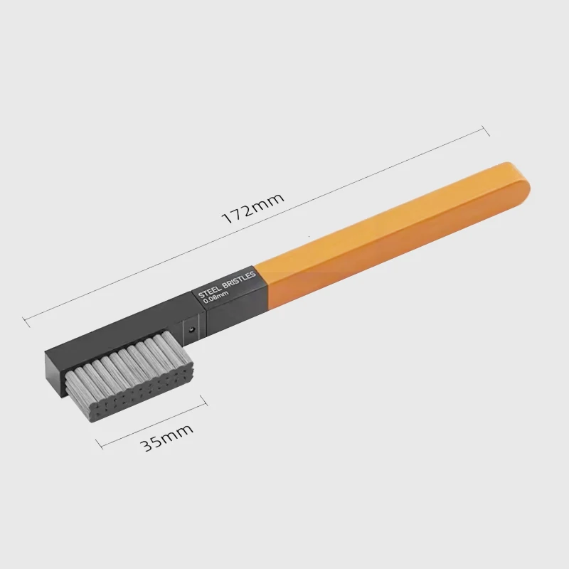 WYLIE 2 in 1 Aluminum Alloy Handle with Interchangeable Steel Brush/Brush for Mobile Phone Repair, Mainboard Cleaning and Repair