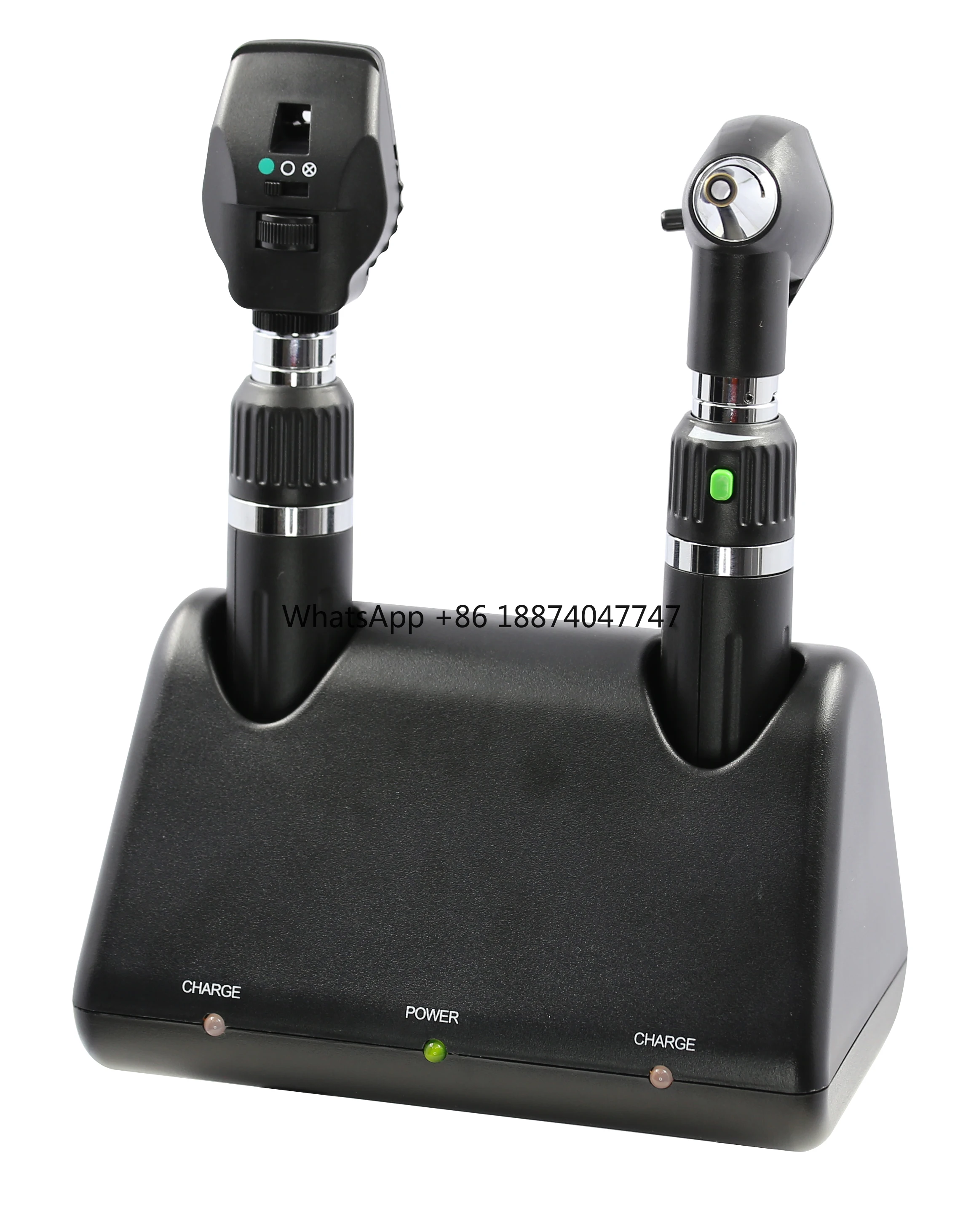 Ophthalmoscope with Rechargeable Handle Kanistar Vet veterinary Biological Microscope Diagnostic Set -Otoscope and