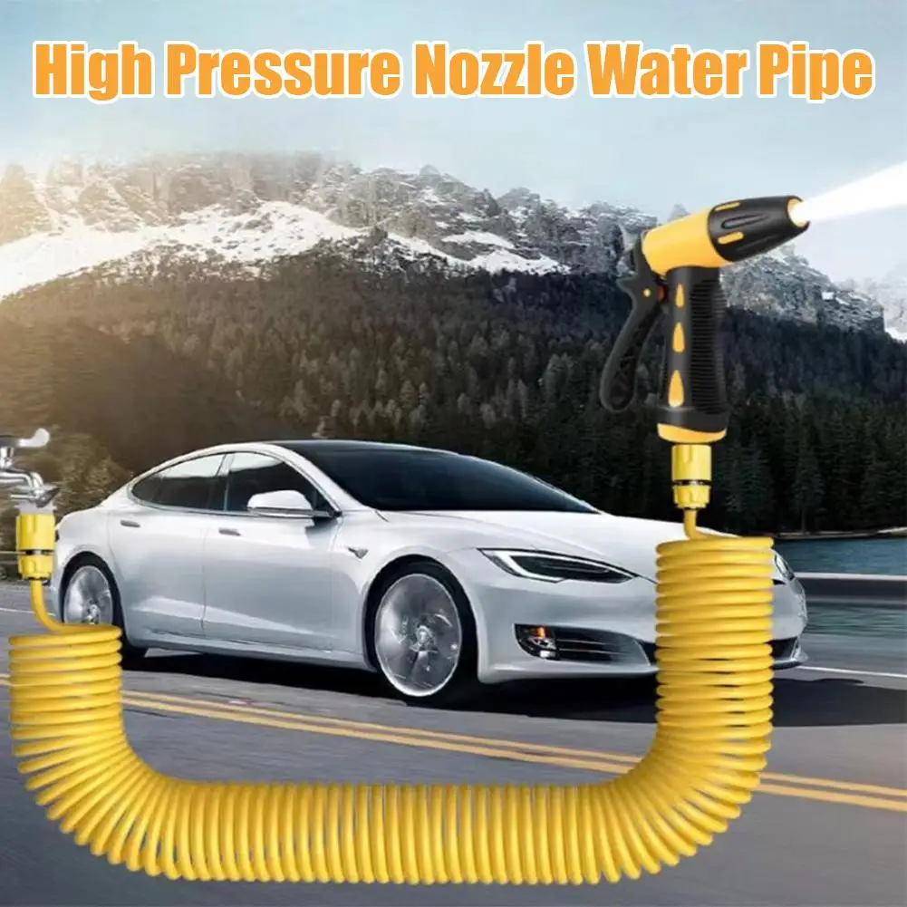 10-20 Meter Telescopic Water Pipe With High-pressure Nozzle Car Washing Tool Set Extension Hose Water Hose For Pressure Cleaner