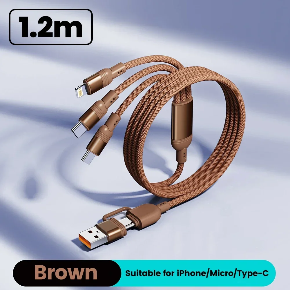 100 5-in-1 fast charging data cable type C/Lightning/Micro universal for Apple/Samsung/Xiaomi/Huawei