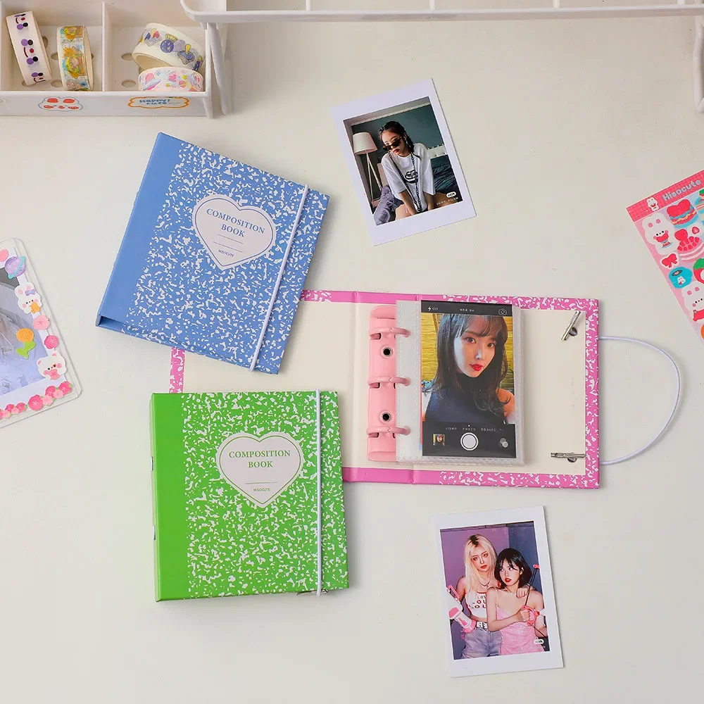 IFFVGX Cute A8 Kpop Photocard Binder Holder Collect Book Idol Photo Album with 10pcs 3 Inch Inner Pages Mini Pictures Album