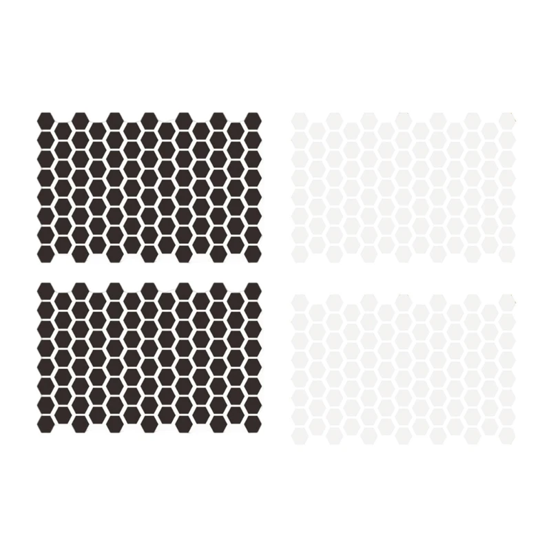 J0MA Honeycomb Texture Auto Rear Window Stickers 2PCS Set For CarsAnd SUVs Shading