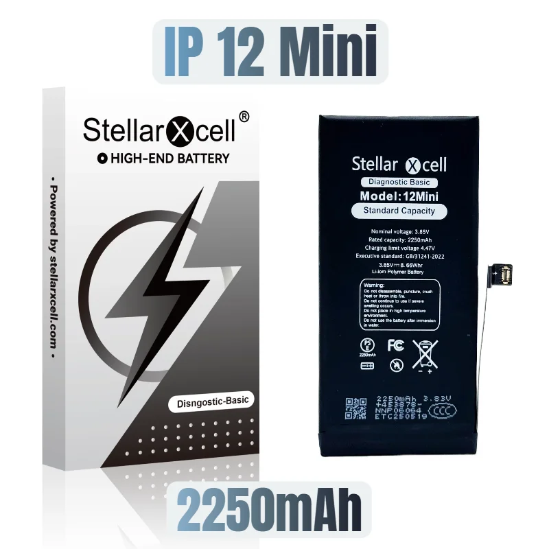 StellarXcell Diagnostische Batterij Show100 gezond  Origineel voor iPhone 12 13 14 15 mini Plus Pro Promax met gratis tools