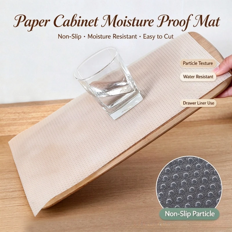 Drawer Liner Cabinet Moisture Proof Mat Kitchen Shoe Cabinet Mildew Resistant Thick Pad Waterproof Oil Proof Sticker
