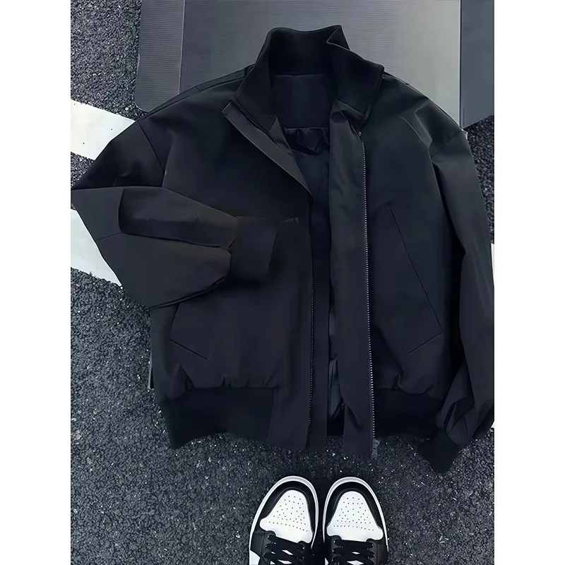 

Mera Stand Collar Jacket Men's Autumn Trendy Brand Handsome Short American Baseball Uniform Coats