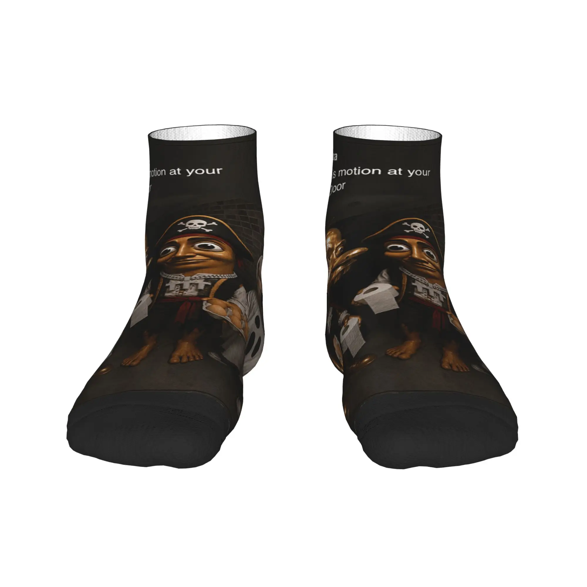 Unisex Men Casual Socks Tung Sahur Neegy Meme Doorbell John Pork Halloween Breathable Sock Summer Design Running Sports Socks