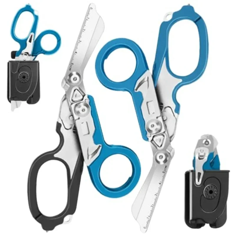 

Multifunctional Folding Trauma Scissors Emergency Scissors with Cutter and Glass Breaker for Outdoor Camping Rescue Tools