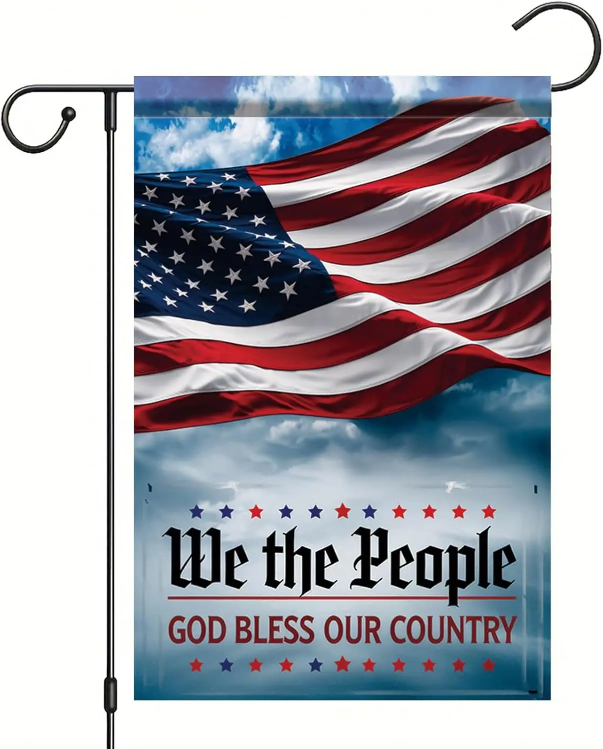 Patriotic We the People Garden Flag 12x18 Double Sided 4th of July Garden Flag Yard Decoration Memorial Veterans Independenc yyi