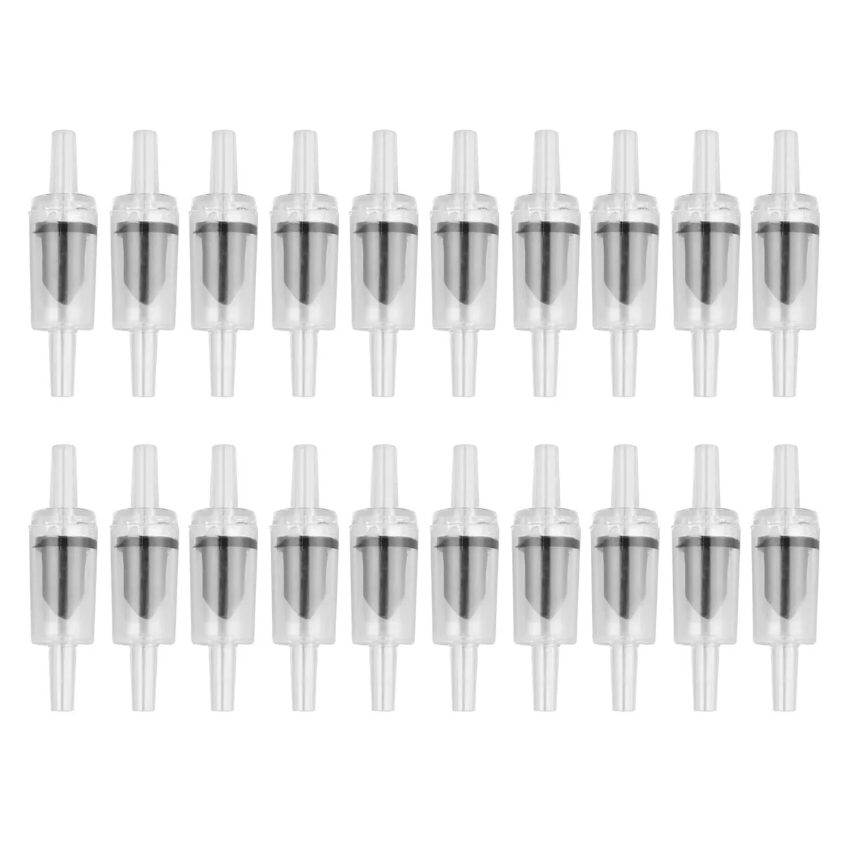 

20Pcs Non-Return Valve Plastic Straight Check Valve for Aquarium Tubing Water Level Control Air Pump Accessories