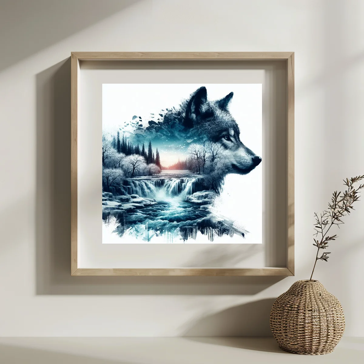 The Winter Wolf 30X30CM/11.8inch Cross Stitch Kit DIY 11CT/14CT Embroidery Hanging Crafting Supplies Embroidered Kit