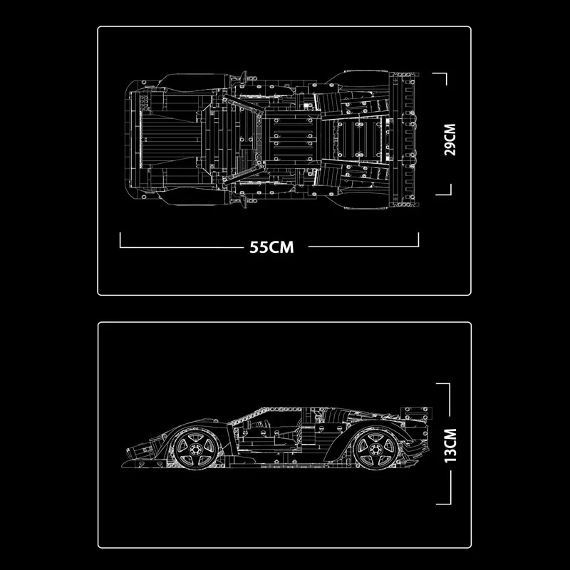 1301 Uds. MOC técnico 1:8 Countch Control remoto bloques de construcción de automóviles modelo de ladrillos juguetes de ensamblaje para niños conjunto de regalo de cumpleaños