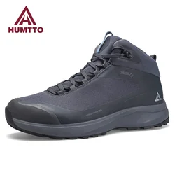 HUMTTO Wasserdichte Stiefeletten Plattform Luxus Designer Herren Schuhe Mode Winter Schwarz Arbeit Im Freien Wandern Gummi Stiefel für Männer