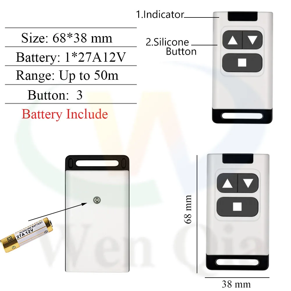 Tuya WiFi RF Smart Curtain Switch Smart Life Wireless Roller Shutter Remote Controller 110V 220V Timing Module,for Google/Alexa