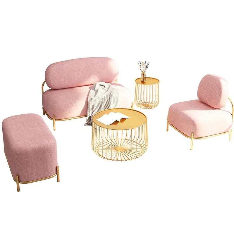 

Internet celebrity shop sofa coffee table combination, creative cafe leisure card seat living room single sofa chair