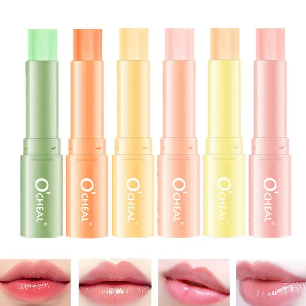 

6 Sytles Fruit Lip Balm Moisturizing Anti-Wrinkle Lipstick Long Lasting Nourishes Lips Reduce Lip Line Cosmetic Lip Gloss Care