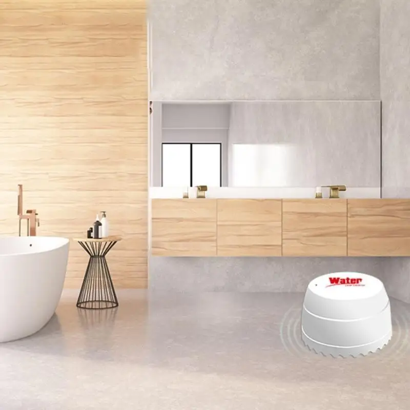 WiFi Intelligent Water Leak Detector Alarm for Home Security & Flood Prevention Y4QC