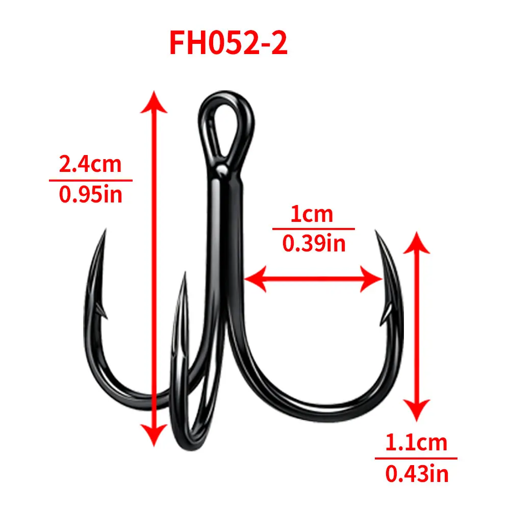 20pcs/lot Blood Groove 2#-10# High Carbon Steel Fishing Super Strength Hook Barbed Treble Hooks Fishhooks Carp Fishing Tackle