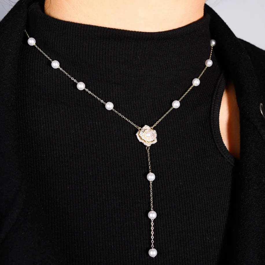 

NEW CHARMING 20" NATURAL CULTURED WHITE PEARL NECKLACE