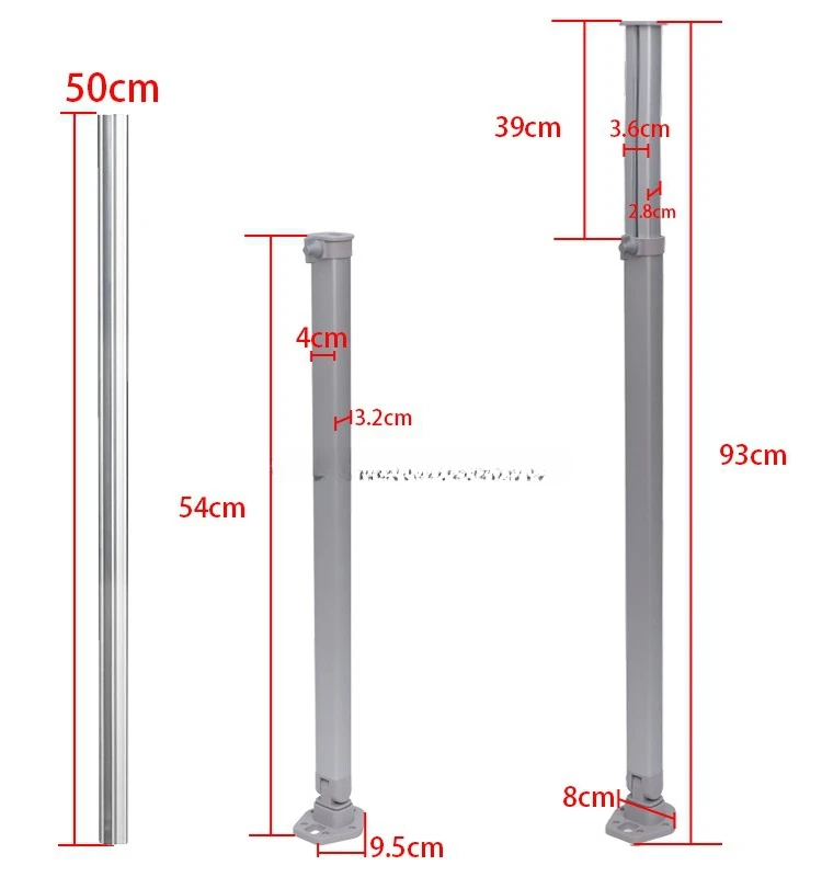 FOR RV extended aluminum alloy folding bracket, telescopic folding side hanging support legs, RV table board support legs