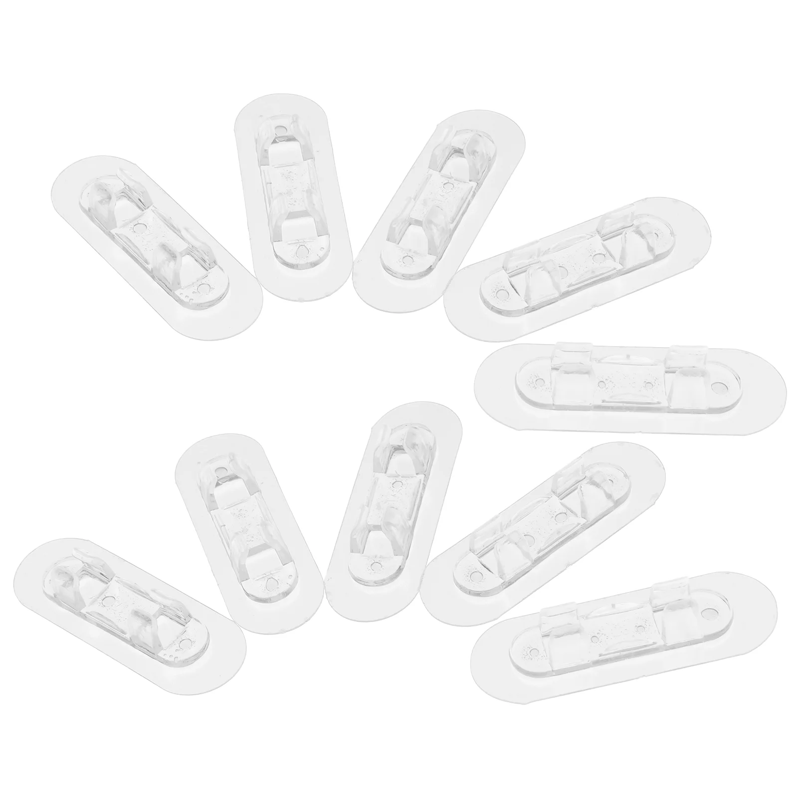 10 Pcs Cord Clip Transparent Self-adhesive Cable Routing Retainer 10pcs Small Acrylic Wire Organizer Desk Appliance