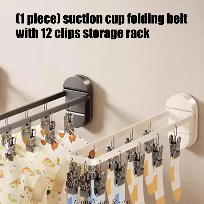 Haushalts-Wäscheständer Kleiderbügel mit 12 Haltern für Badezimmer-Waschräume 3XUF – Detail 10