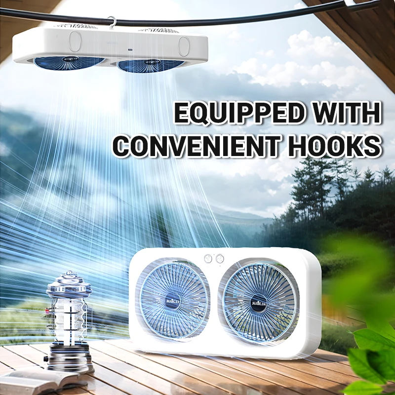 โรงงานขายส่งพัดลมตั้งโต๊ะสําหรับบ้าน 1800mAh พัดลมเพดานแบบชาร์จไฟได้ MINI Ventilateur เต็นท์แบบพกพา Cooling พัดลมตั้งโต๊ะ