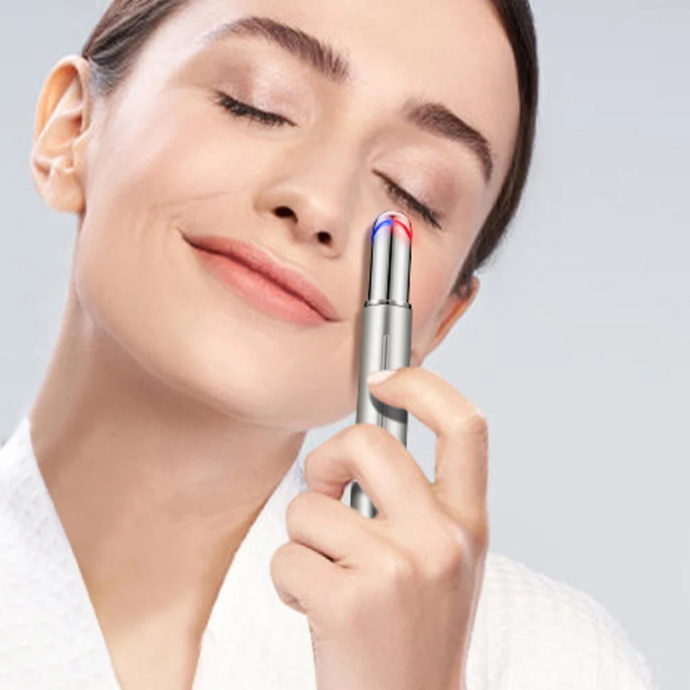 Barra de masaje para ojos, Mini herramienta portátil duradera de Metal para reafirmar las arrugas de los ojos, alivio del círculo oscuro, palo de belleza Facial, 1 Uds.