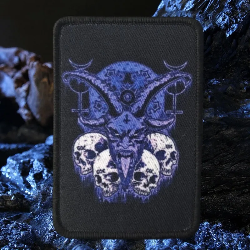 2025 Neuer Terror-Taktik-Patch, Dämonen-Schaf-Abzeichen, Outdoor-Armbinde, DIY-Dekorations-Patch, mit Klettverschluss