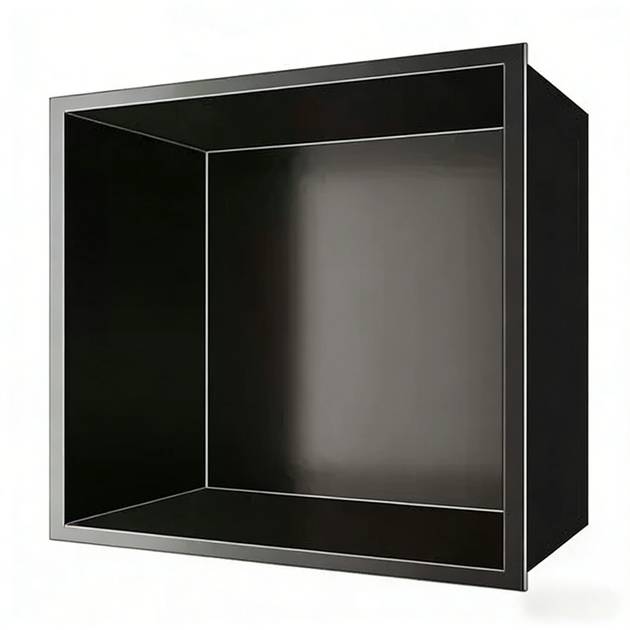 Horizontal Stainless Steel Wall Niche Cabinet  Embedded Storage Shelf with Light  Durable Bathroom Organizer for Small Space