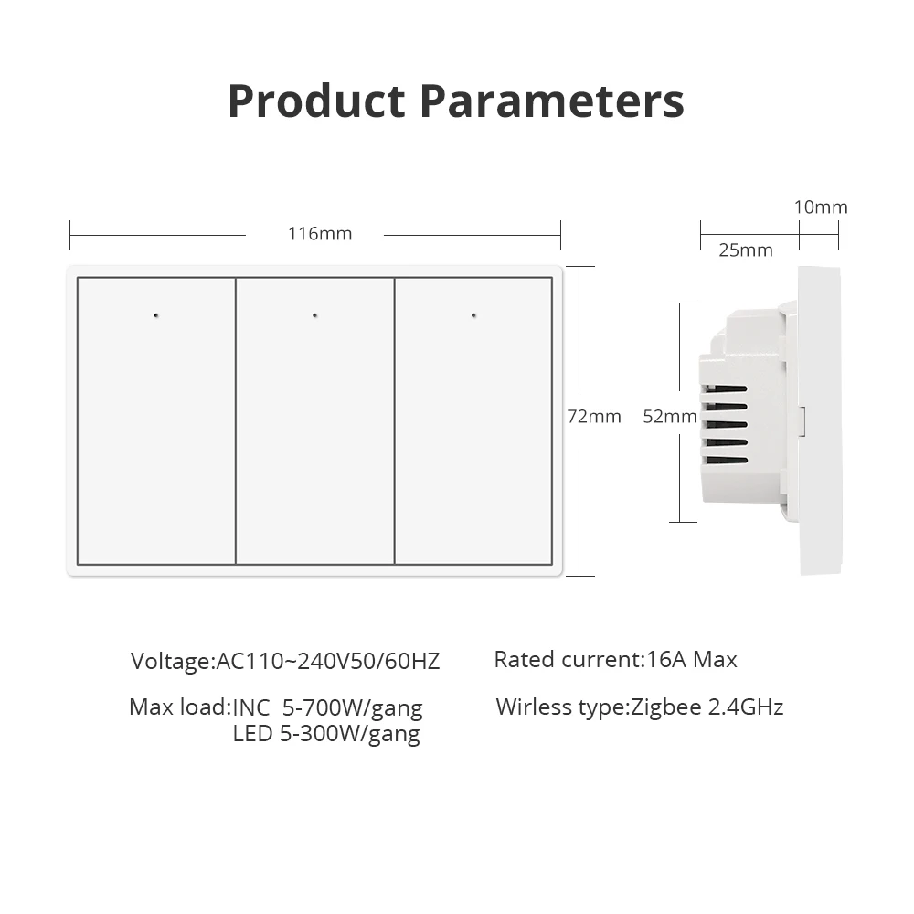 Zemismart Zigbee Push Wall włączniki światła 1 2 3 4 gangi z neutralnym przerywaczem Alexa Google Home Tuya Smartthings kontrola aplikacji