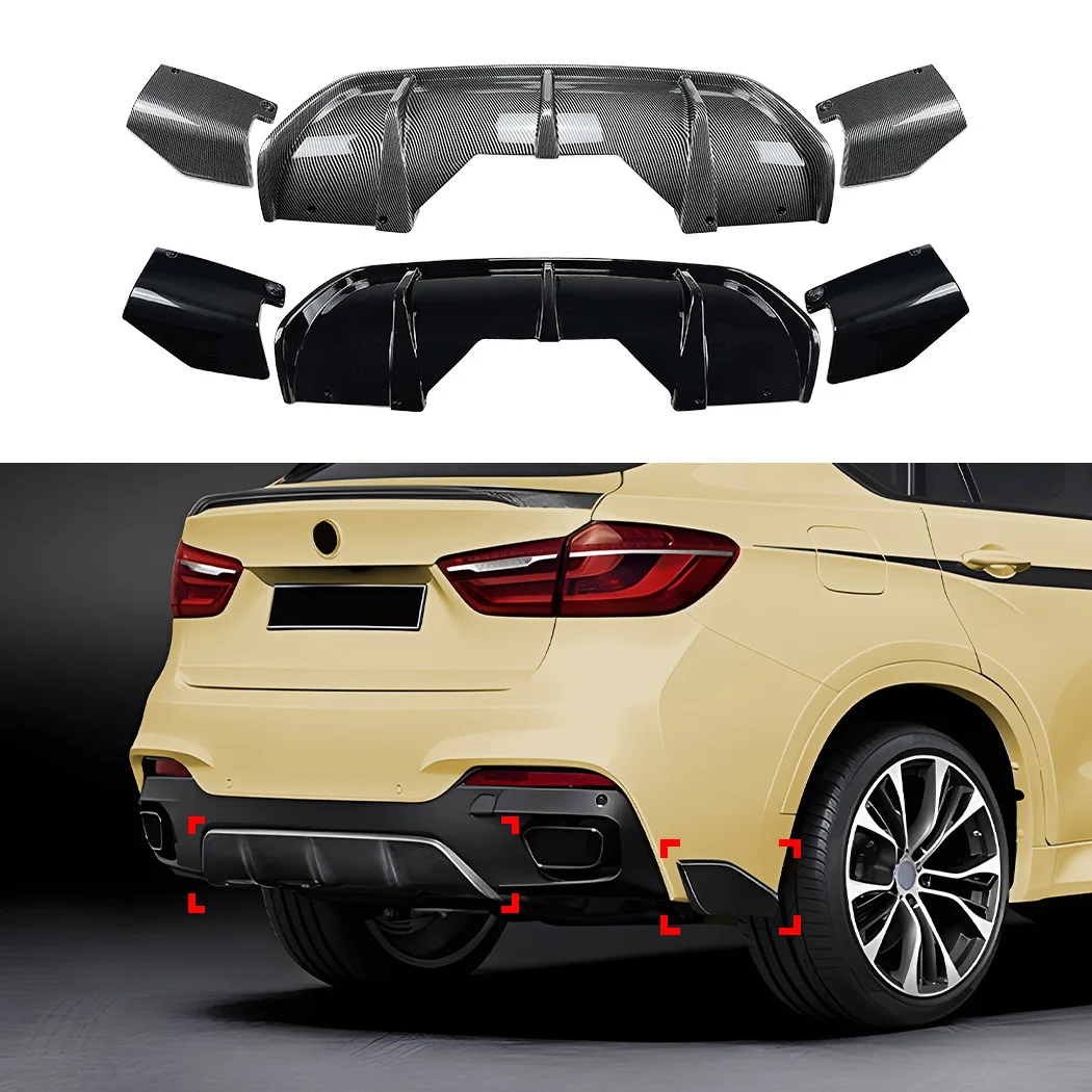 

Race MP Style Rear Diffuser Lip For Old BMW X6 F16 M Sport 2014-2019 Gloss Black Performance Rear Appearance Accessory