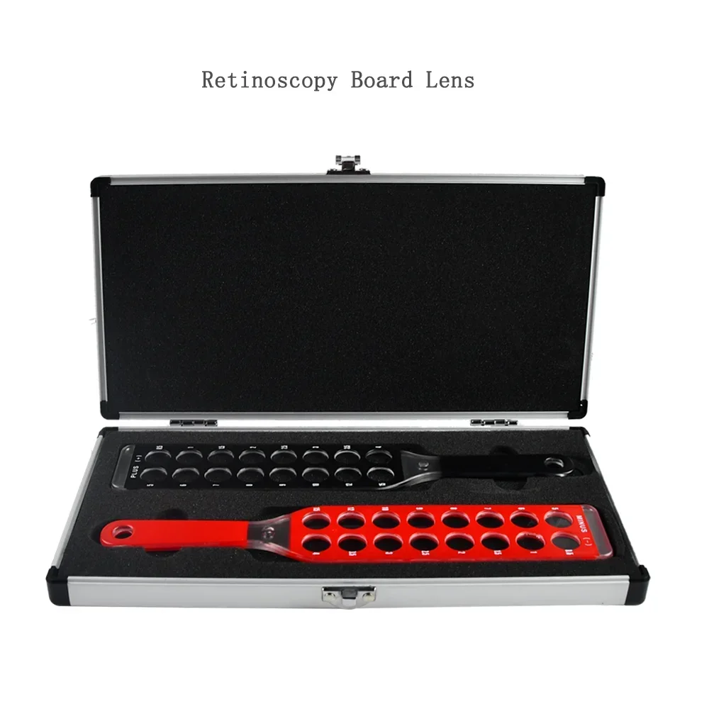

NEW Optical Instrument 32 Lenses Lens Retinoscopy Rack With Metal Case BL-1