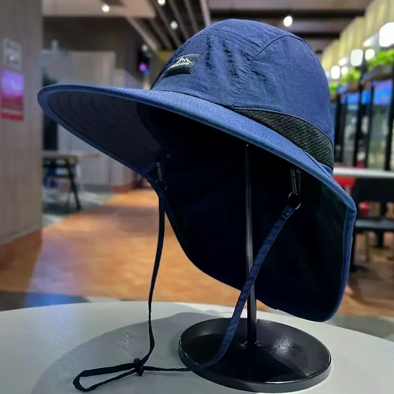 /HTF/Wide Brim Sun Hat With UPF 50 UV Protection And Neck Flap Perfect For Hiking Camping Fishing Beach Trips Breathable