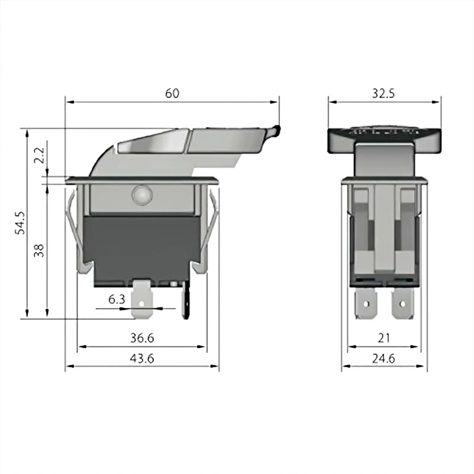 HY18 Electric Magnetic Switch with 4 Pins Rated 20/12A 125/250V Designed for Reliable Start Stop Operations in Various Equipment