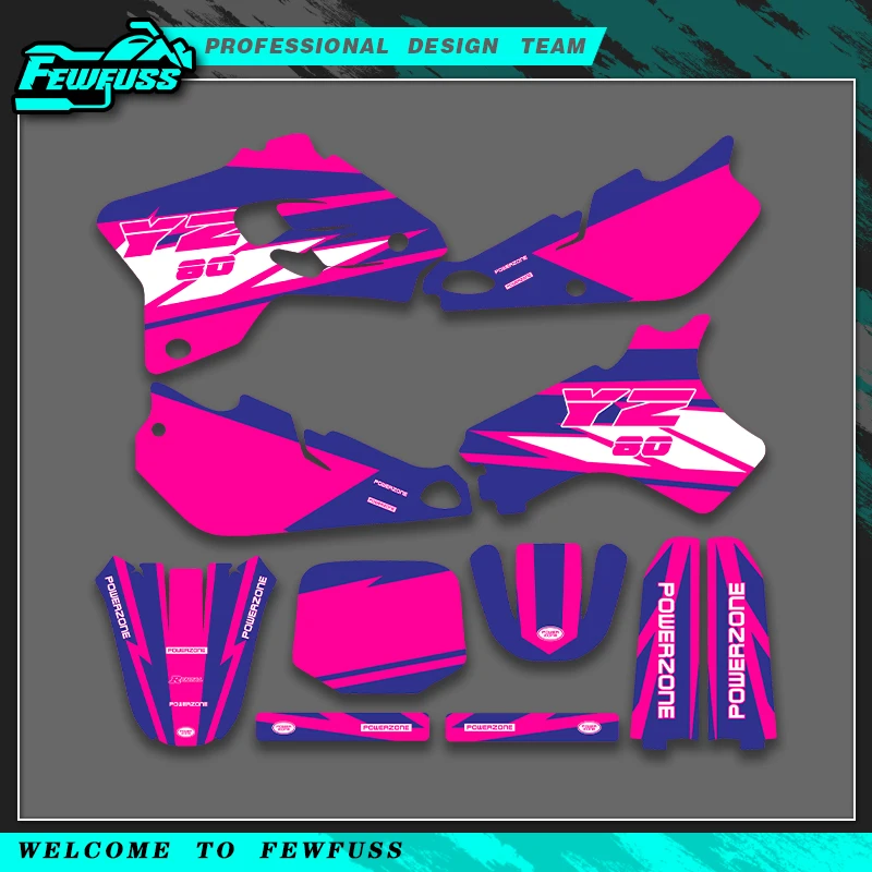 

Fewfuss для YAMAHA YZ80 1993-2001 полная графика наклейки наборы наклеек номер мотоцикла имя на заказ