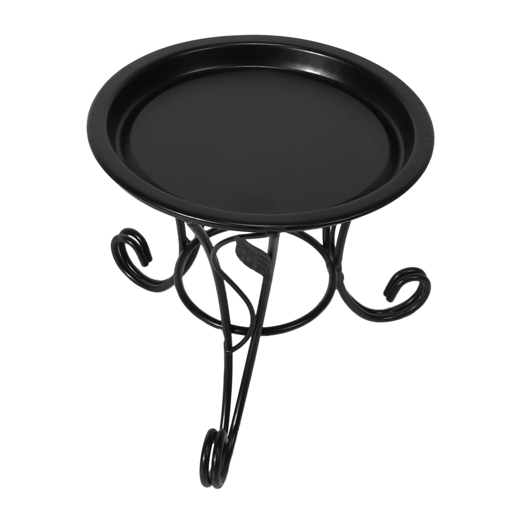 3X European Style Simple Mini Flower Stand Flower Pot Flower Shelf Iron Stand + Iron Plate For Desktop Balcony