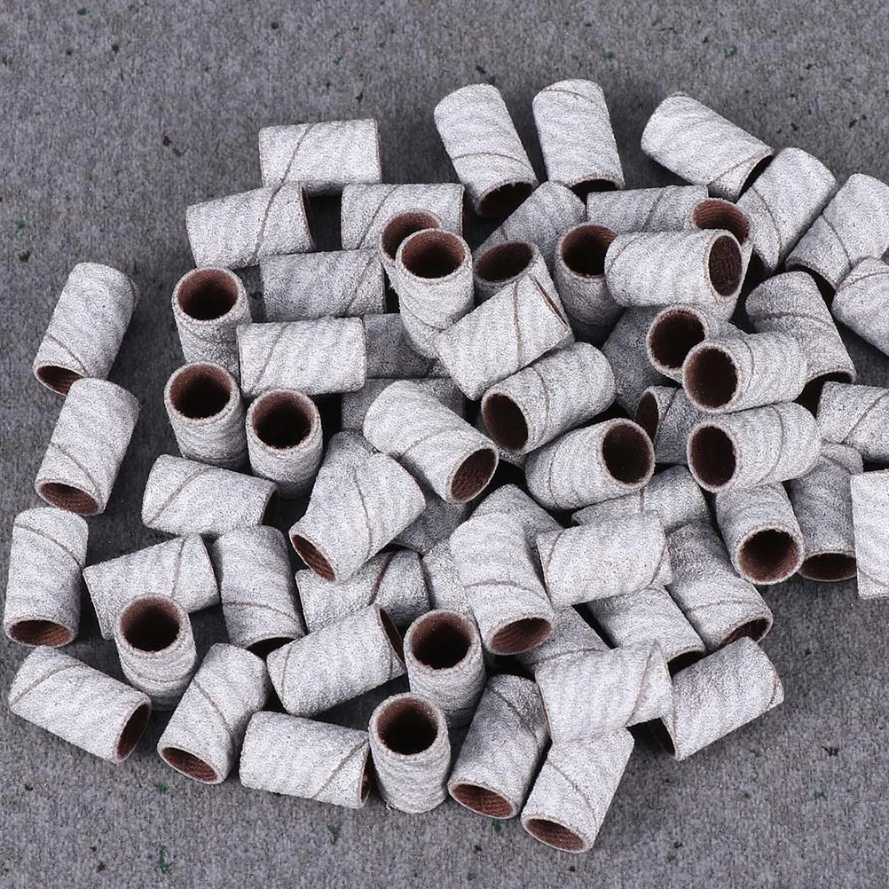 100 قطعة مسمار طحن الرملي الفرقة عالية الجودة الرملي كم هلام مزيل طلاء الأظافر 120 الأبيض هلام مزيل طلاء الأظافر طحن الملمع #2