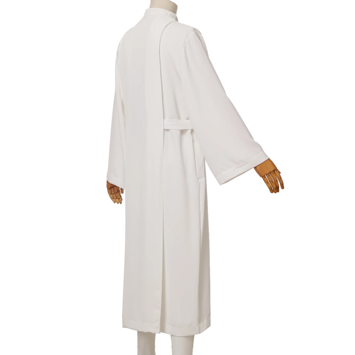 Priest Front Wrap ALB Catholic Church Garment White Pulpit Pastor Robe