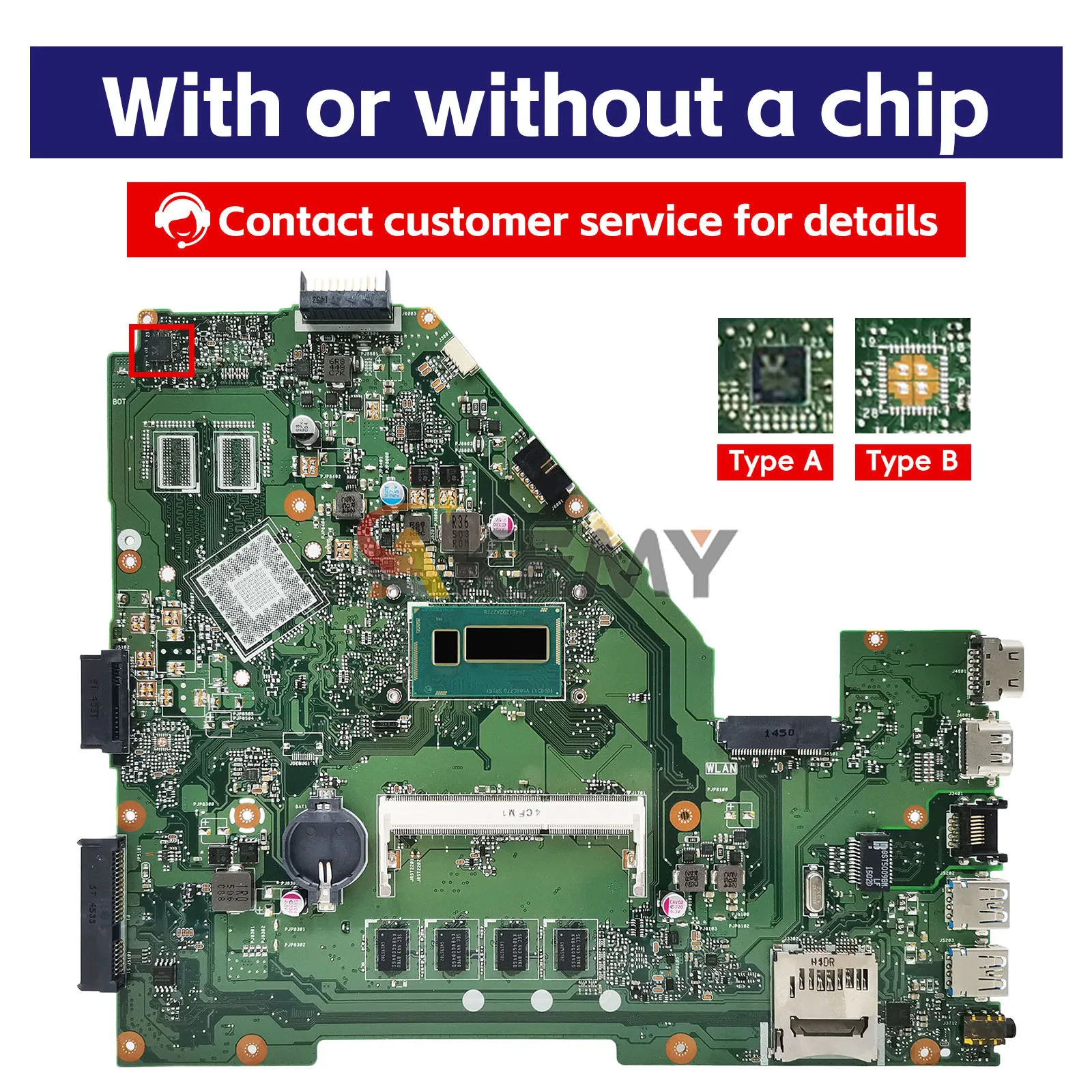 X550LA Laptop Motherboard For ASUS VivoBook X550L X550LB X550LD Y581L R510L X552L X550LN X550LC Mainboard With I3 I5 I7 CPU stk