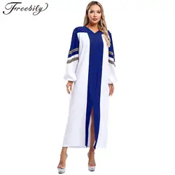 Womens  Church Choir Robe Baptism Confirmation Officiant Costume Graduation Bachelor Gown Praise Dance Dress Robe