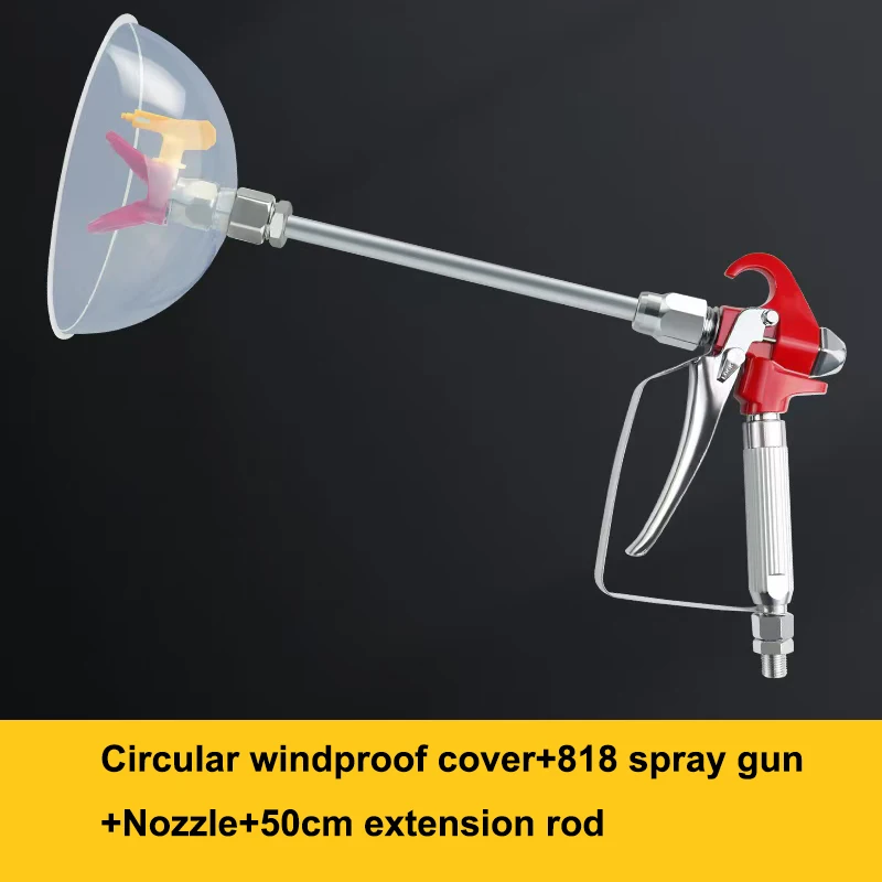 Airless spray gun connector windproof and splash proof circular shield 10 inch extension rod Airless spray nozzle shield 517 tip