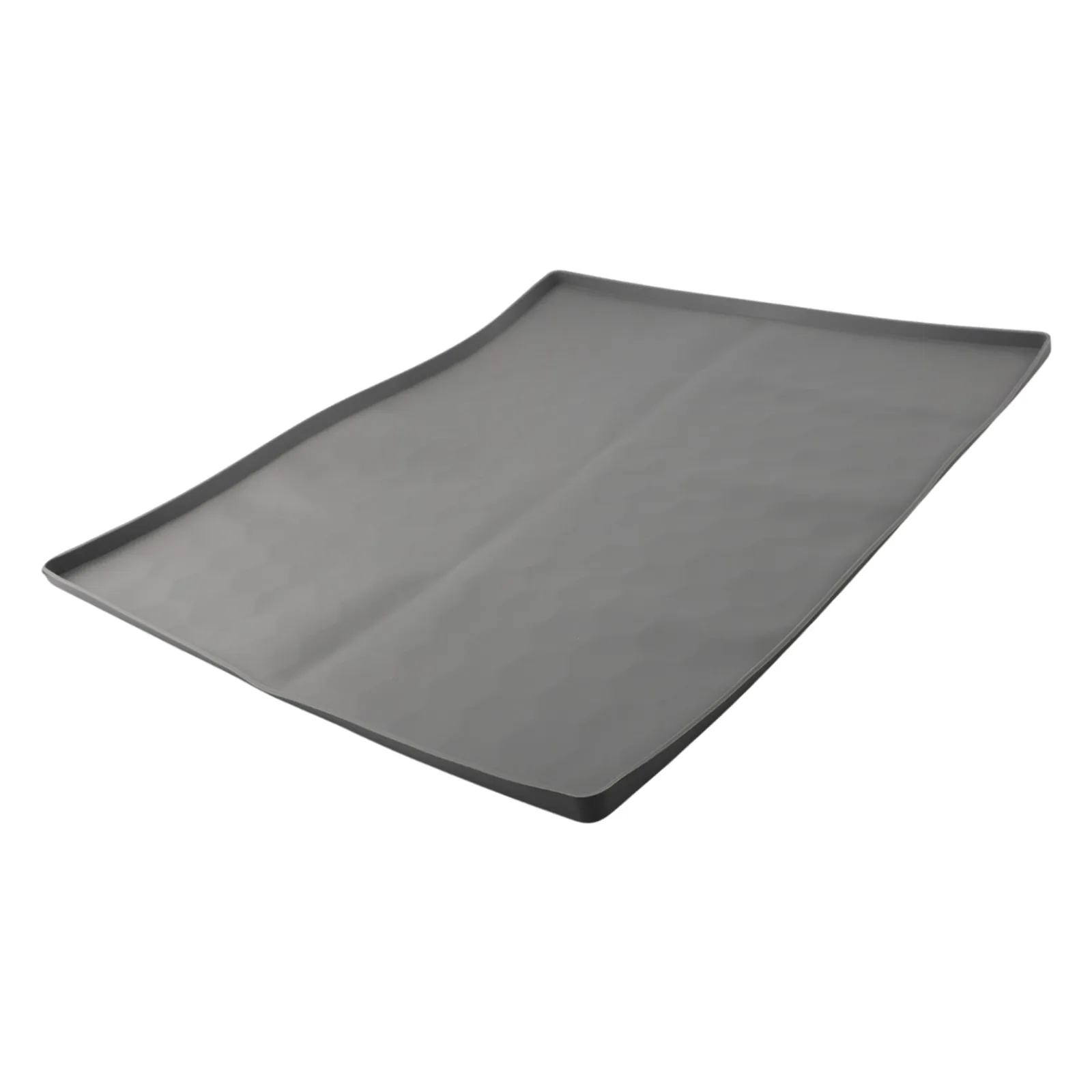 Leak Containment Silicone Mat with Raised Edge for Under Refrigerator Use Protects Carpets and Floors from Water and Spills