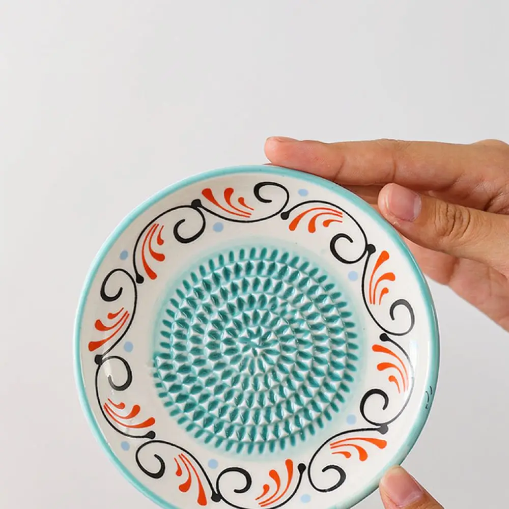 Ceramic Ginger Grating Plate Manual Garlic Crusher Bowl Efficient Kitchen Tool For Seasoning Sauce Paste Vegetable Grinder