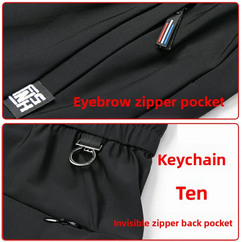 Ice Silk New Mens Wide Pants Man for Men's Summer Sports Quick Thin Straight Style Casual Long Dried Baggy Leg Draping Sweat